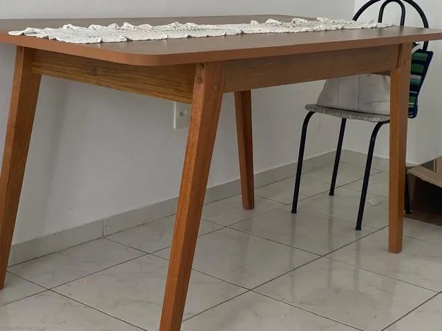 Mesa De Jantar Madeira Maciça Retangular 6 Lugares  - Foto 5
