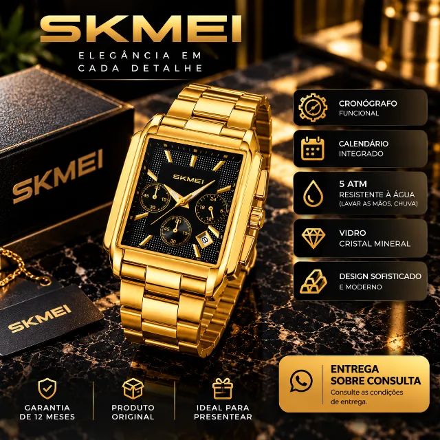 SKMEI ORIGINAL ? LUXO, ELEGÂNCIA E SOFISTICAÇÃO