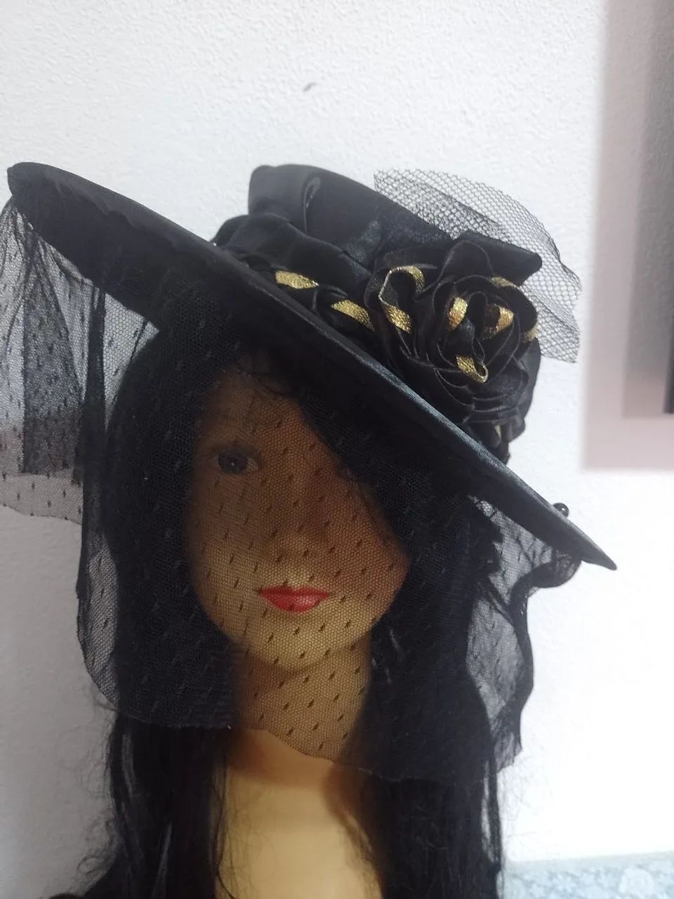 Chapéu Pombagira Preto com Veu - Foto 4