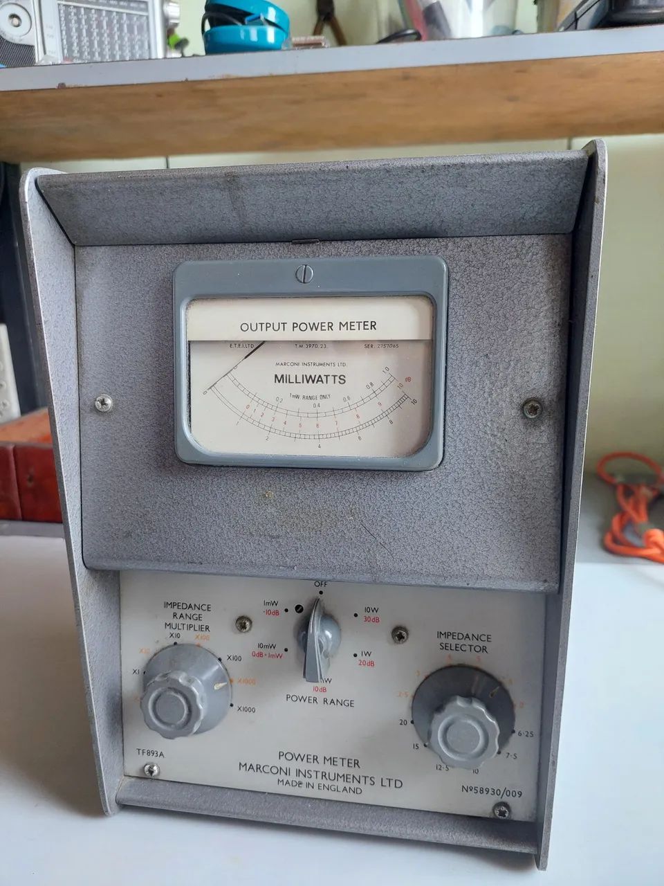 Medidor de potência Marconi TF893A 