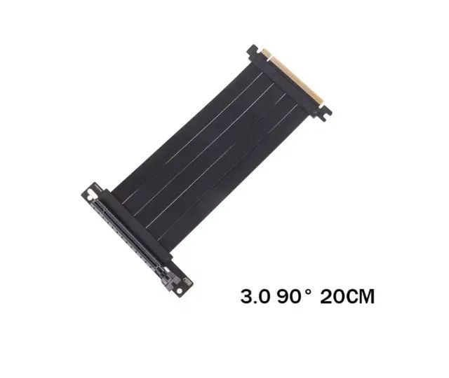 Cabo Extensor Riser pci express 3.0 x16 Preto/Branco 20cm
