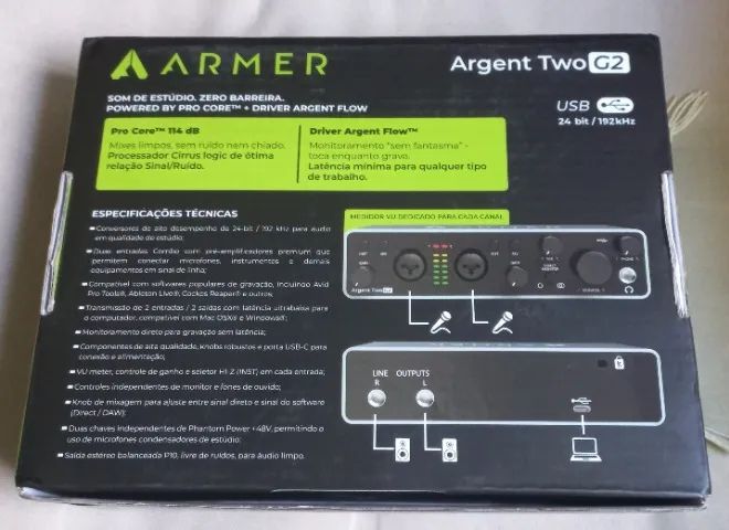 Interface de audio ARMER Argent Two G2. Excelente estado - Foto 2