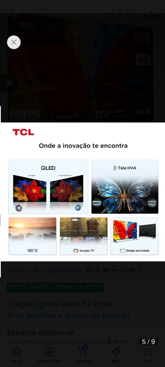 Smart TV 40 polegadas TCL - Foto 3