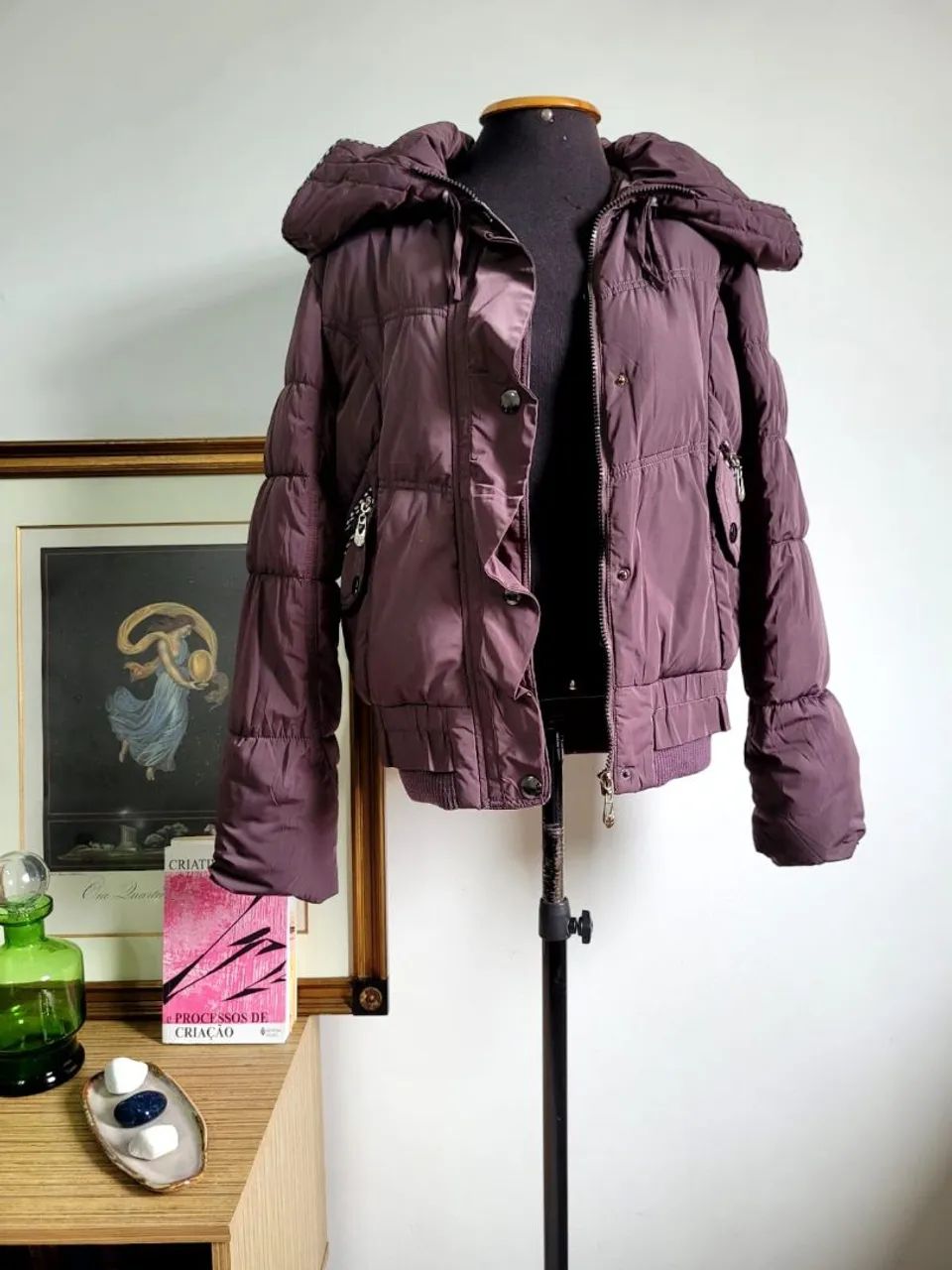 Jaqueta  Puffer Marrom Tamanho veste M - Foto 4