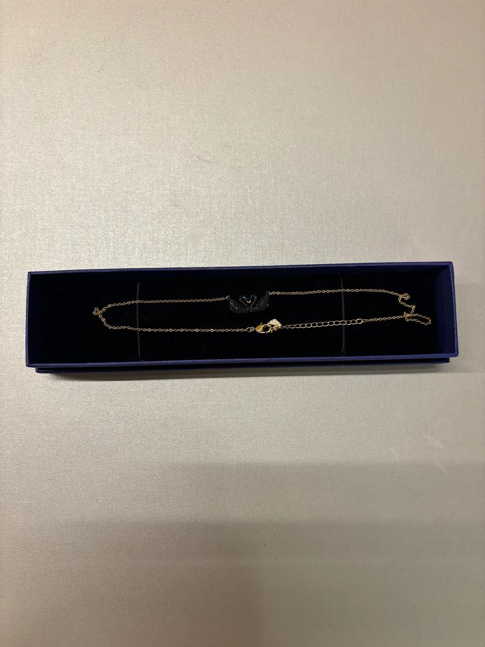 Colar Swarovski Original Dourado/Preto - Foto 2