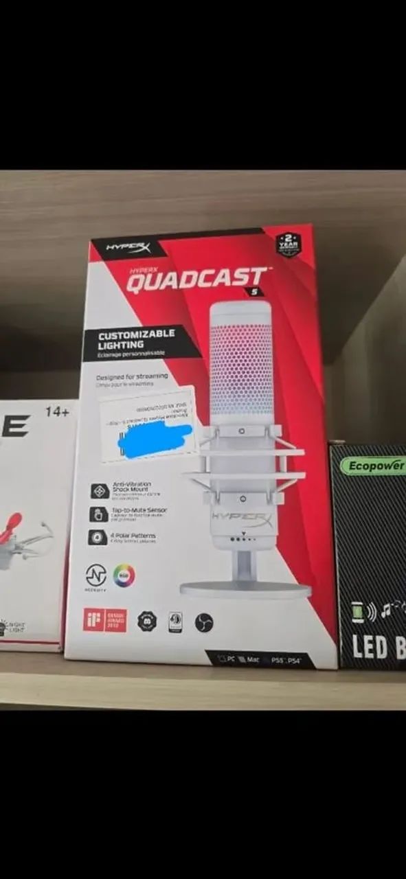 Microfone Quadcast HyperX RGB USB - Foto 3