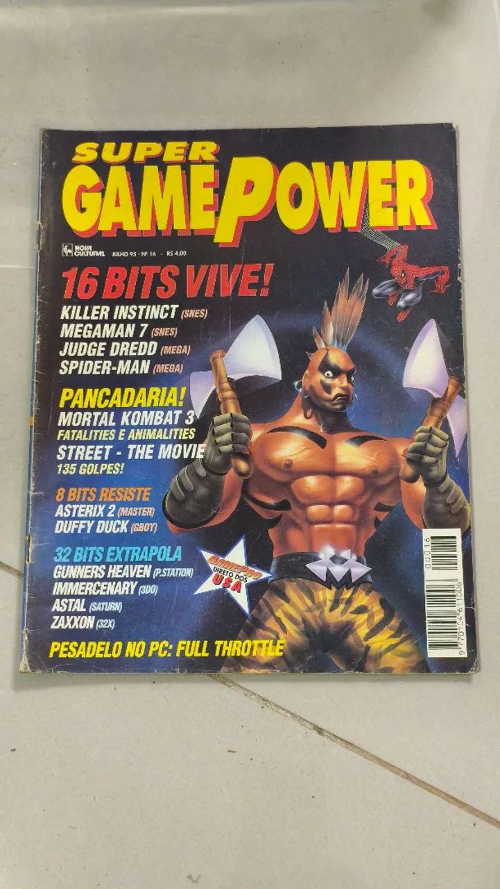 Revista Super Gamepower número 16 - Jogos de Vídeo Game - Jardim