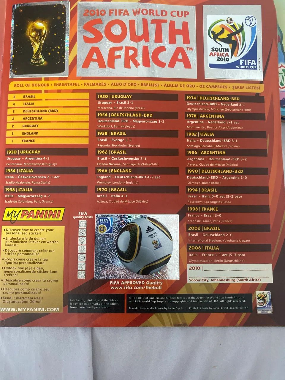 Álbum Copa 2010 - Foto 2