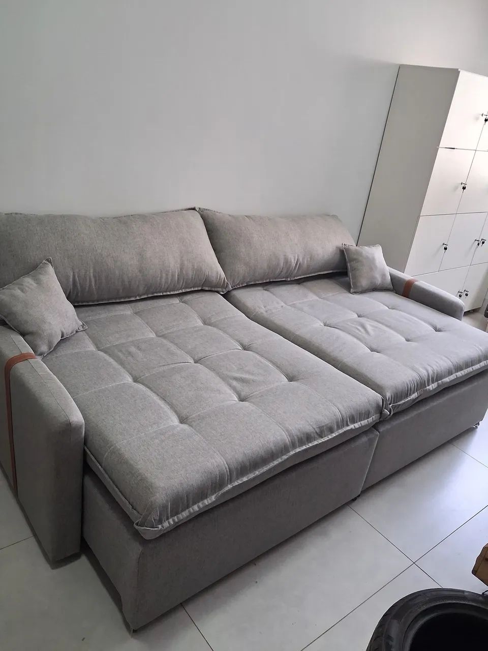 Sofá Cama 2.40cm cinza 
