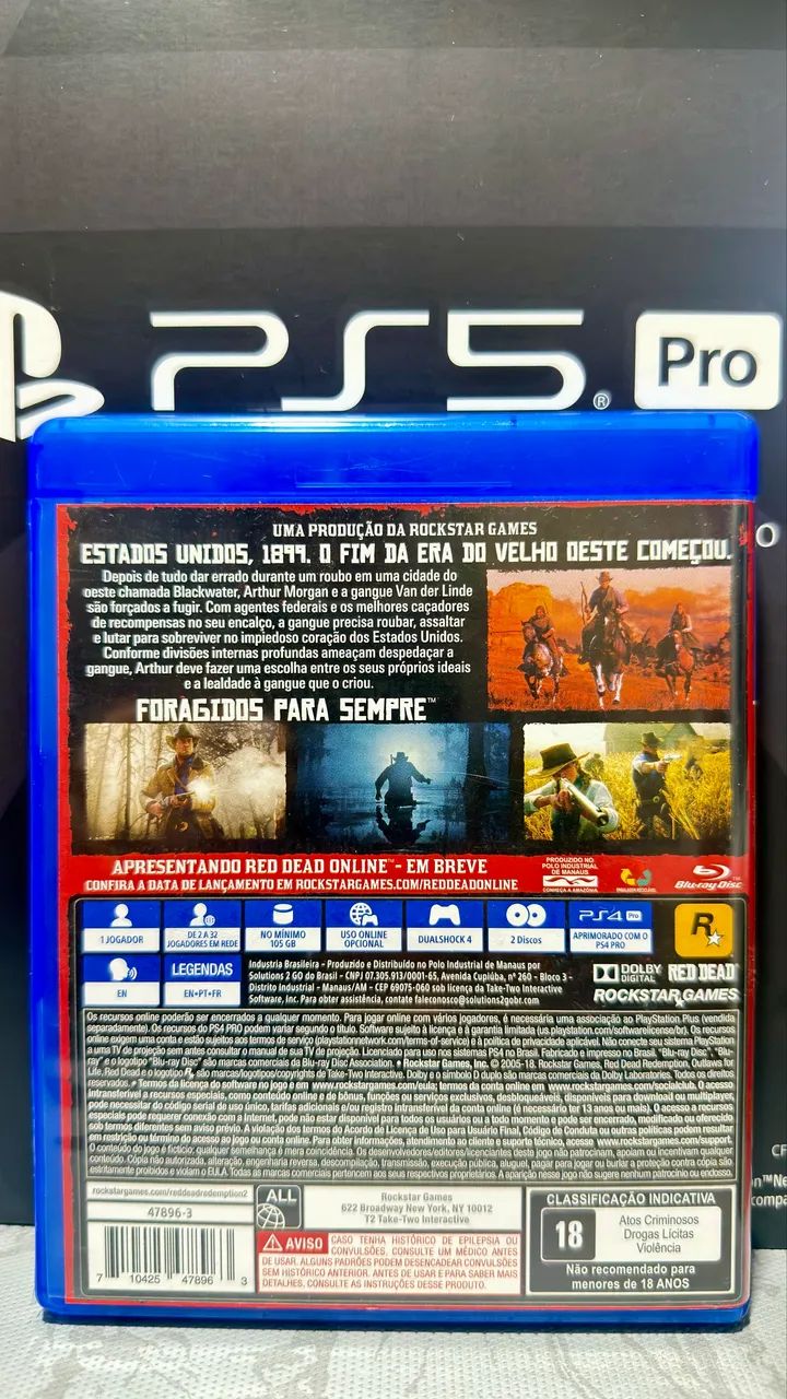 RED DEAD REDEMPTION 2 - PS4 e PS5 (2 DISCOS) - Foto 3