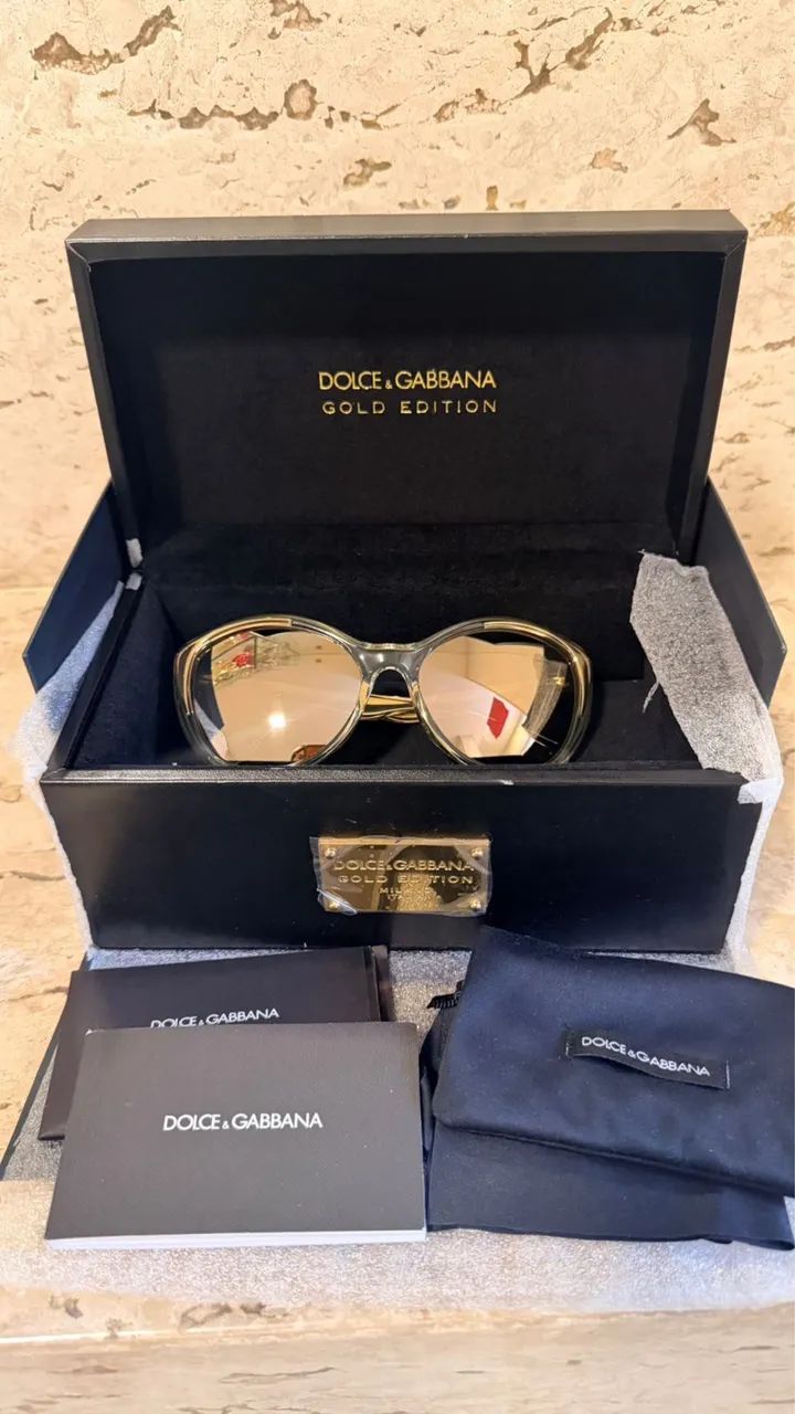 Óculos Dolce & Gabbana Gold Edition Original - Foto 4