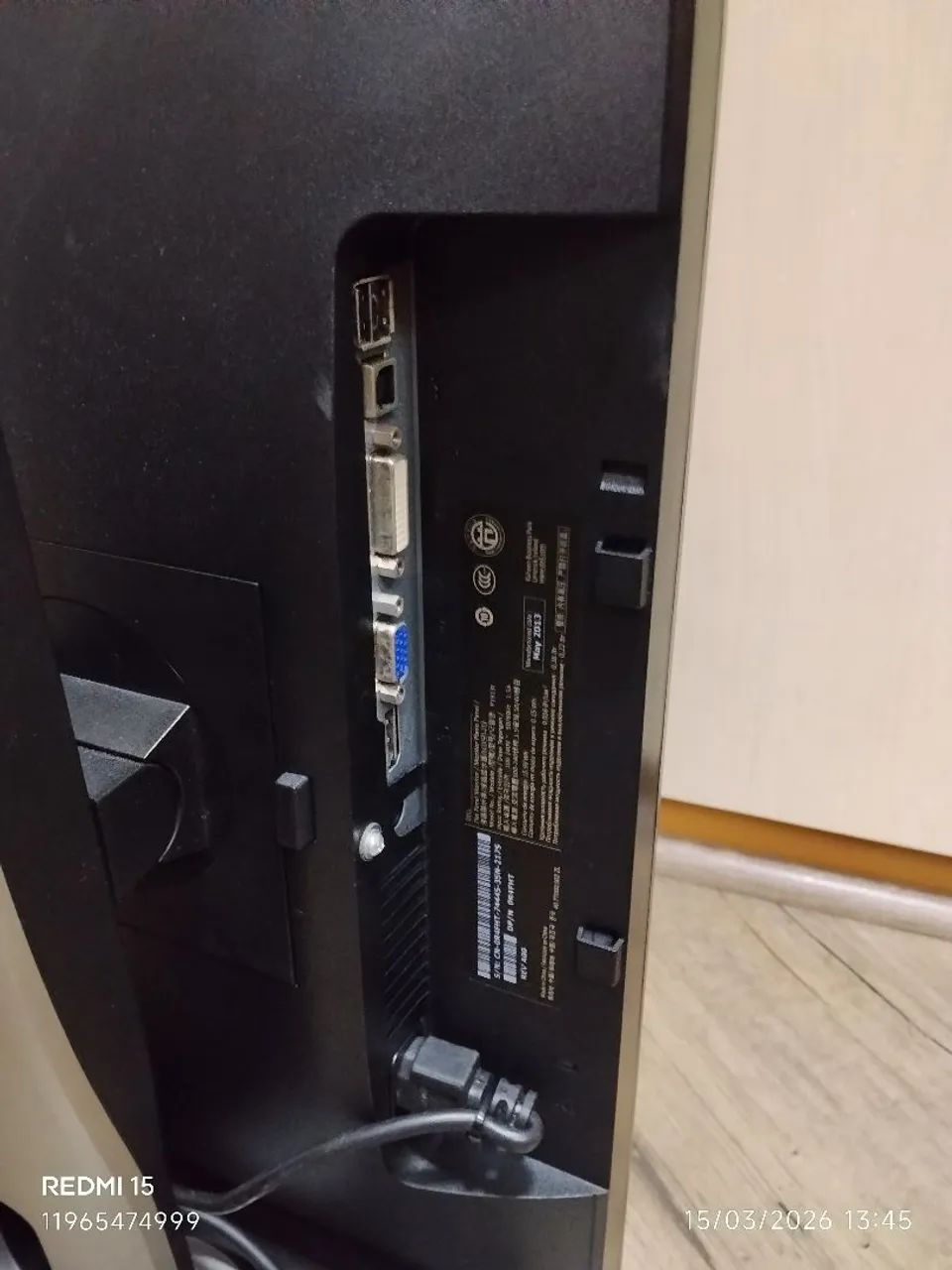 Monitor HP de 19" wide , regulagem vertical e Horizontal e altura. - Foto 2
