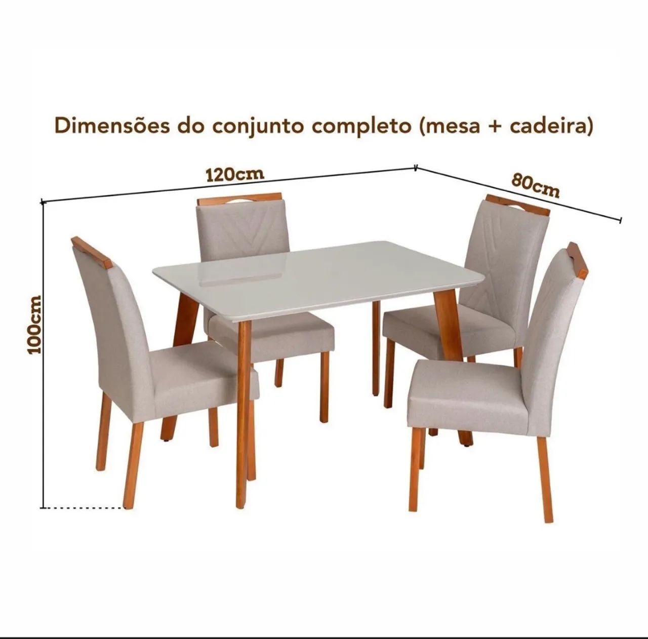 Mesa com 4 cadeiras - Foto 2