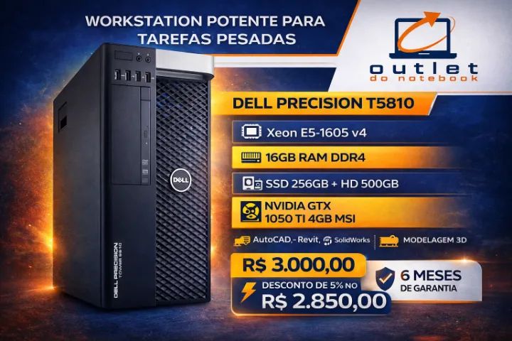 Workstation Dell Precision T5810 - Potência Profissional com