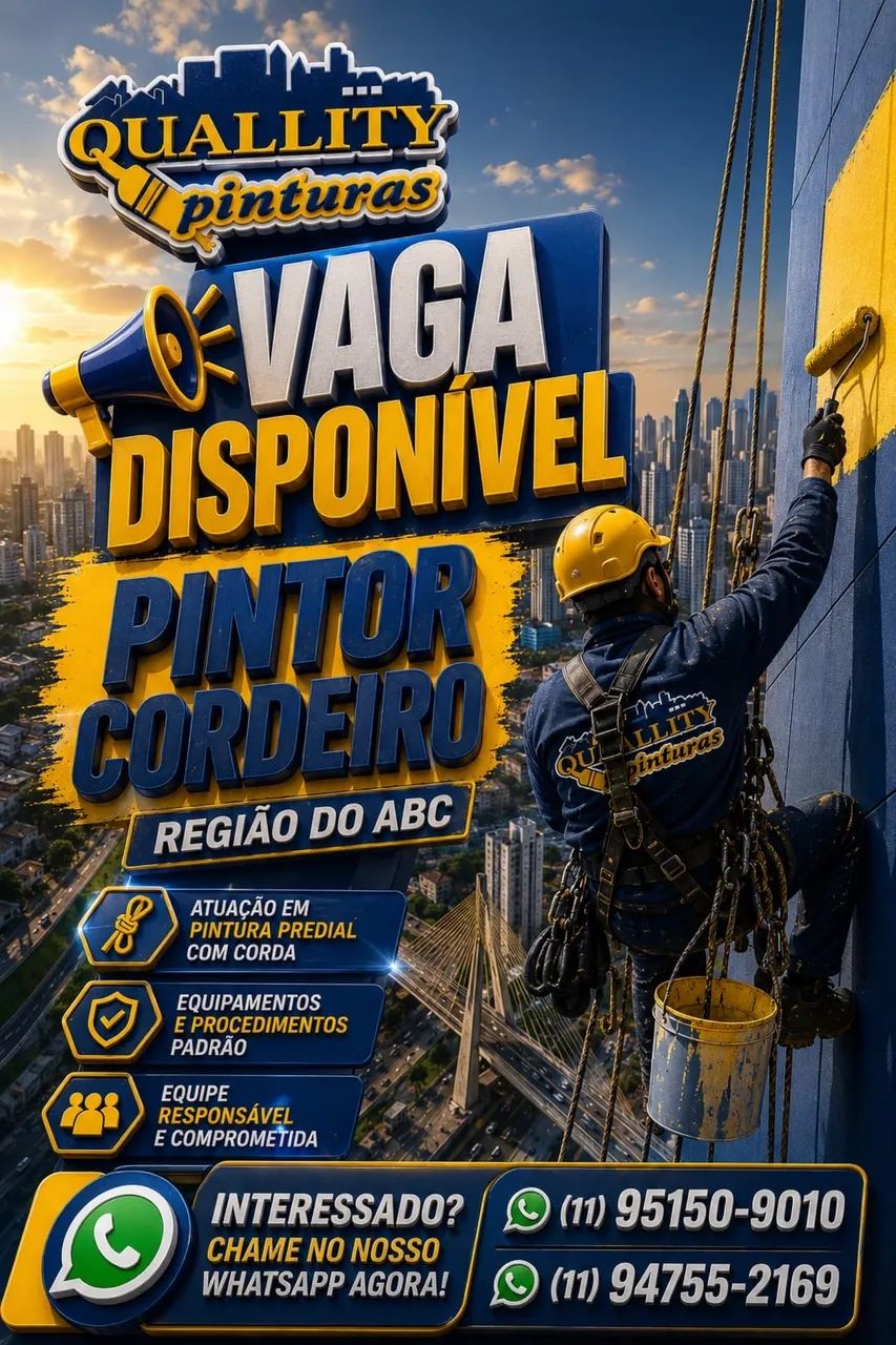 Vaga para pintor Cordeiro / pintor interno 1