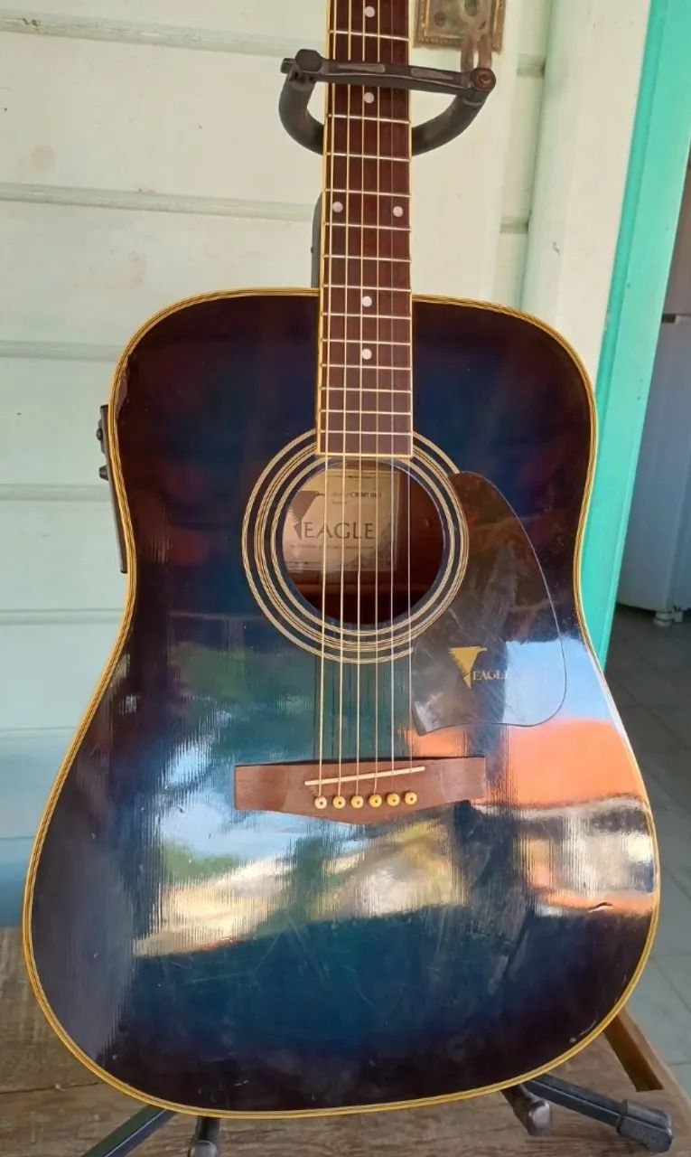 Violao Aço Folk Eletrico Eagle Ch 887 Sb Destro - Foto 3