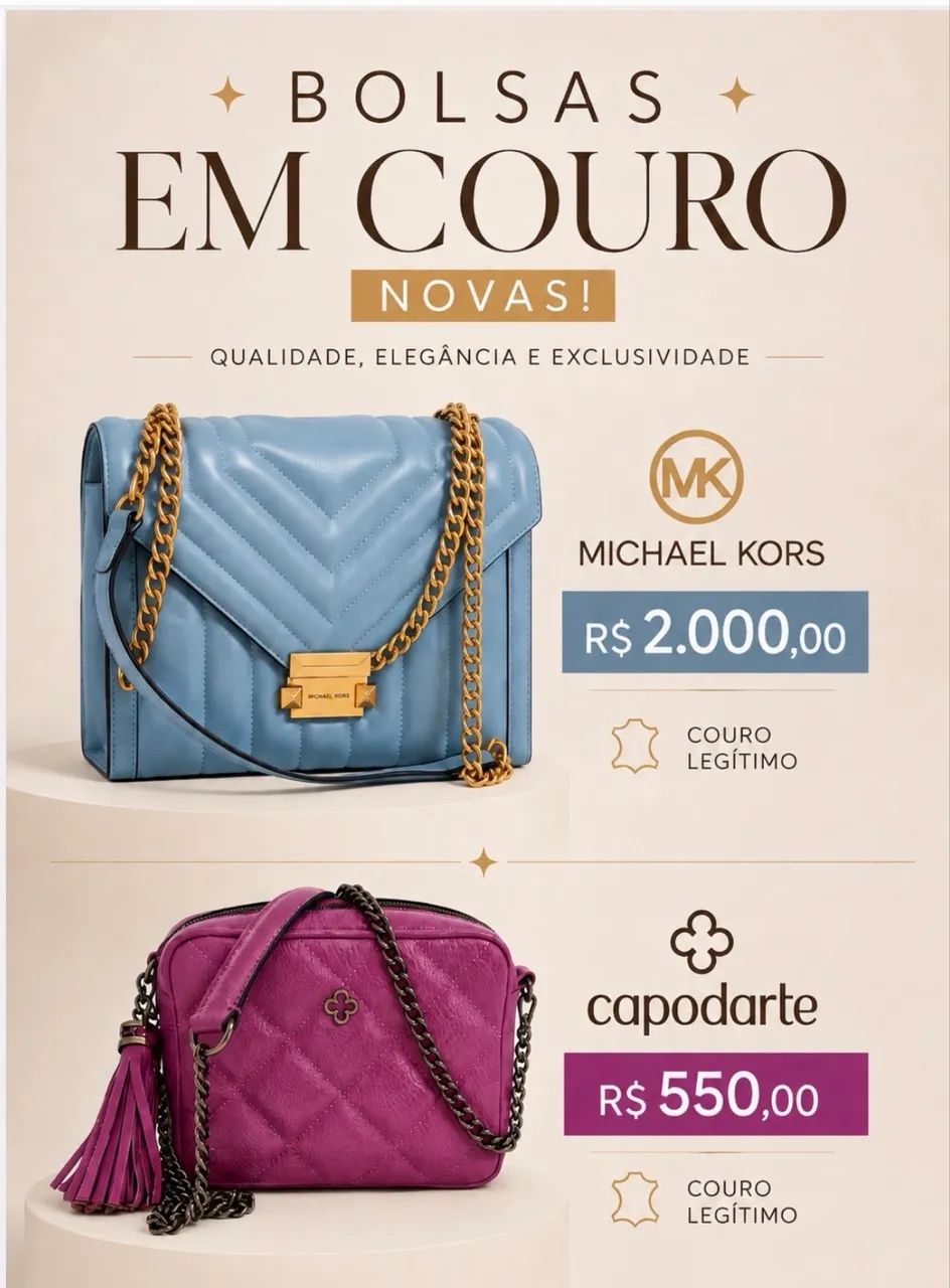 Bolsas em Couro Original 