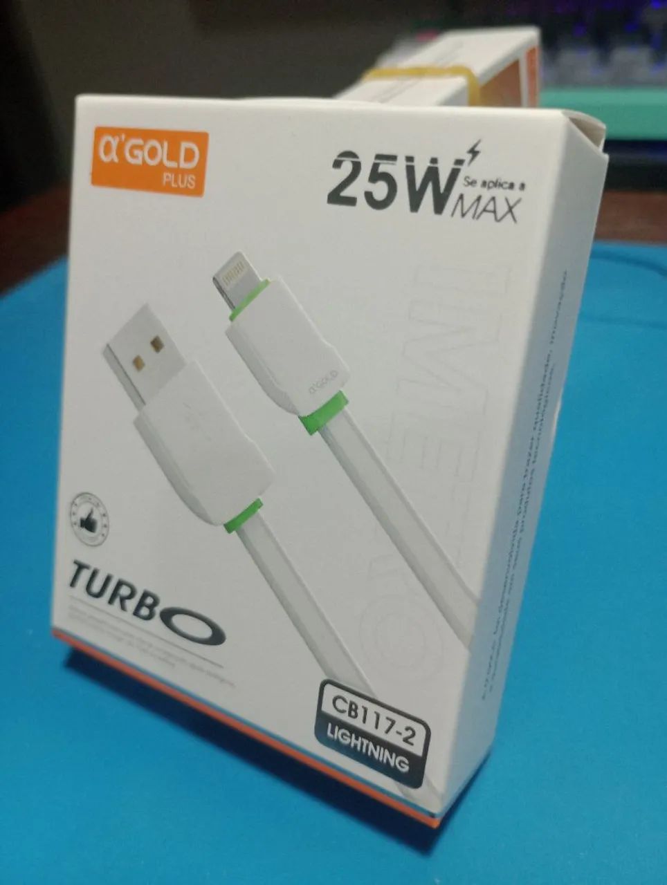 Cabo USB iPhone Lightning Turbo 25W a'Gold 
