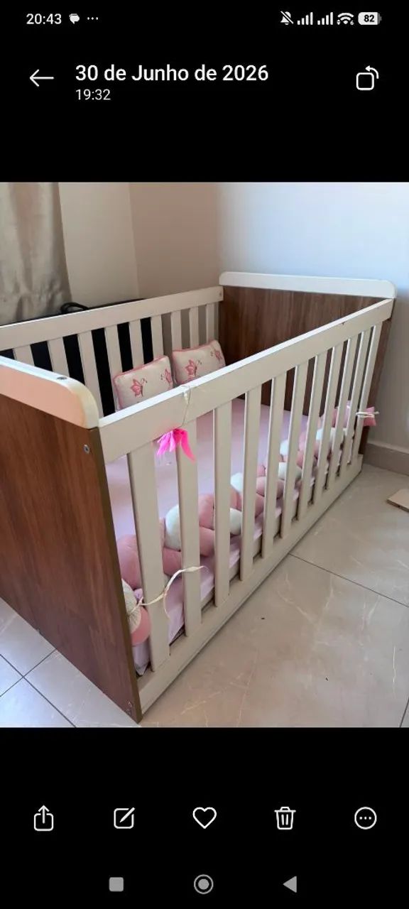 Berço infantil+ colchão 