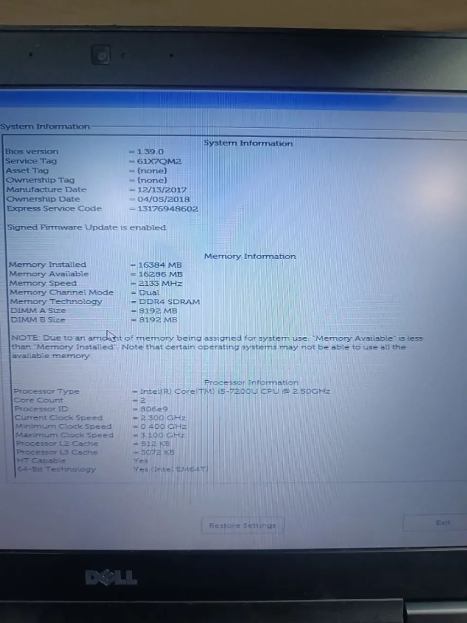 NOTEBOOK DELL LATITUDE 5480 - Foto 5