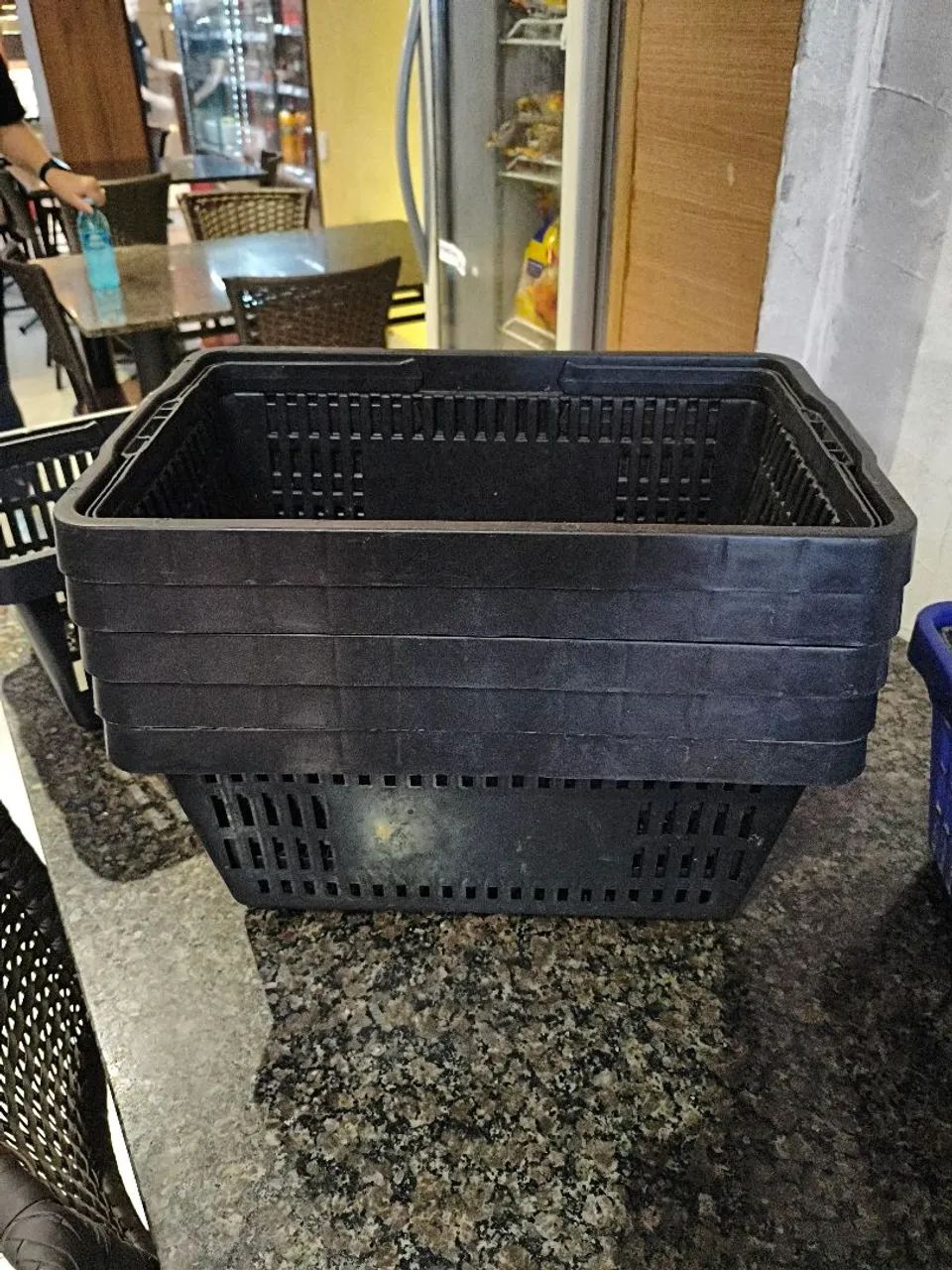 Cesta compras plástico reforçadas