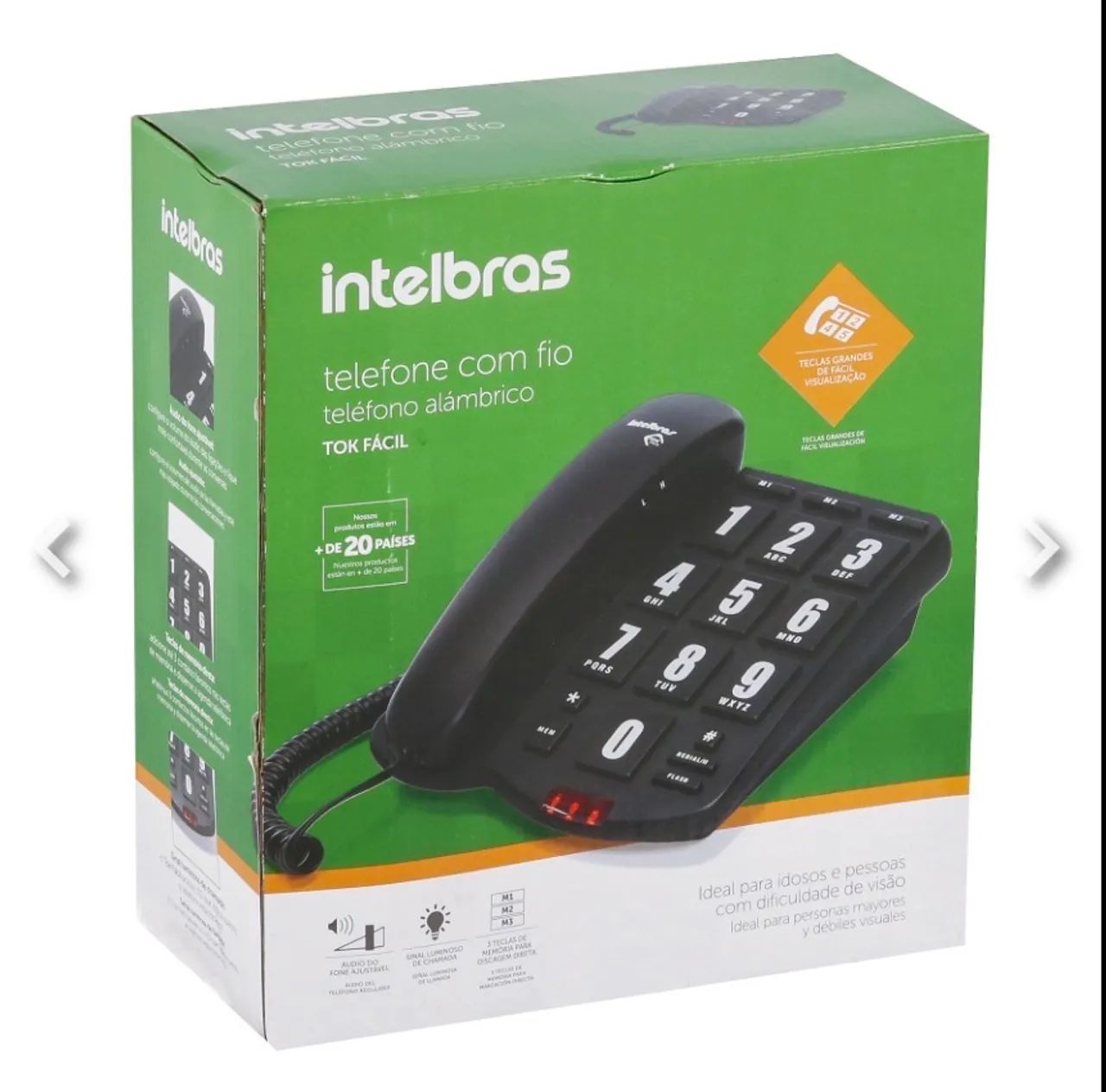 Telefone Intelbrás teclado grande 