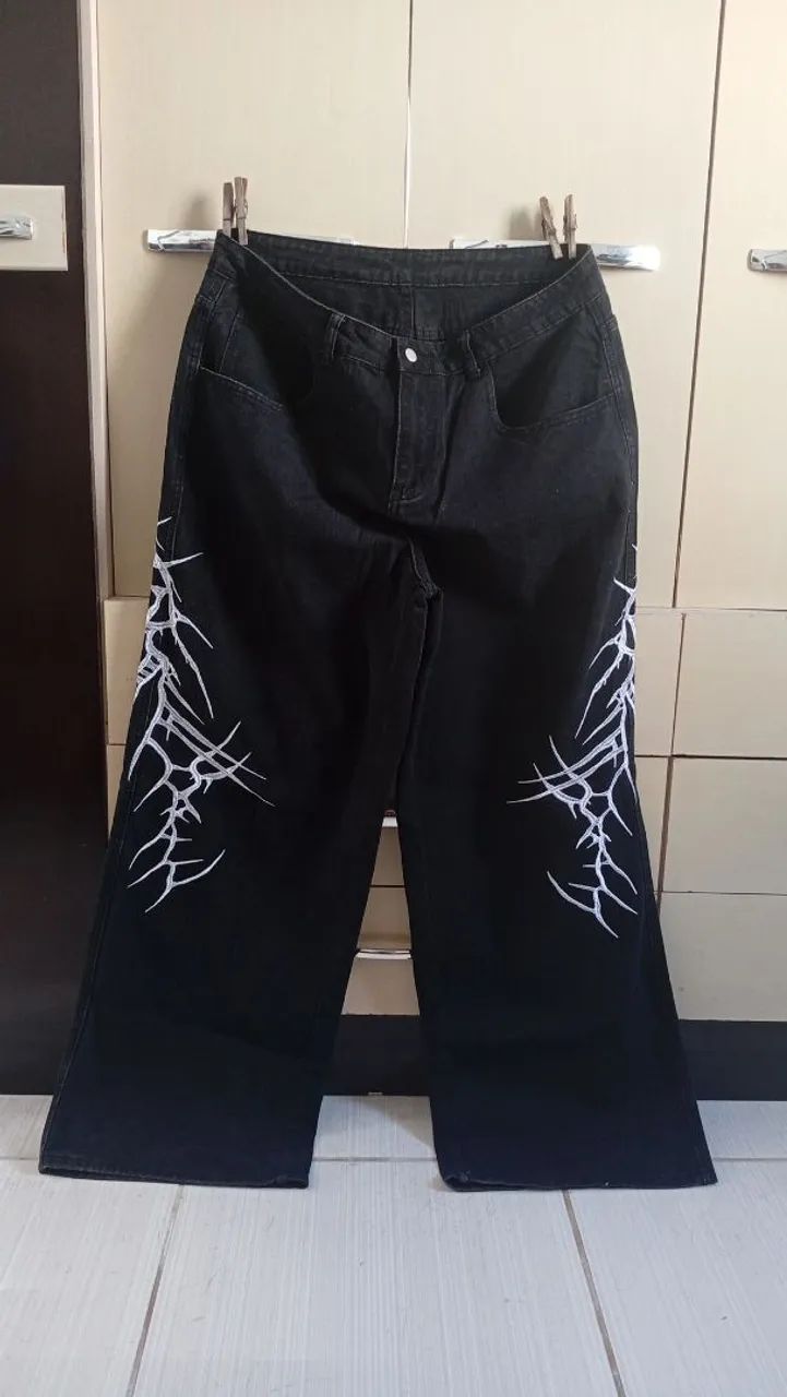 Calça Jeans Baggy Preta 