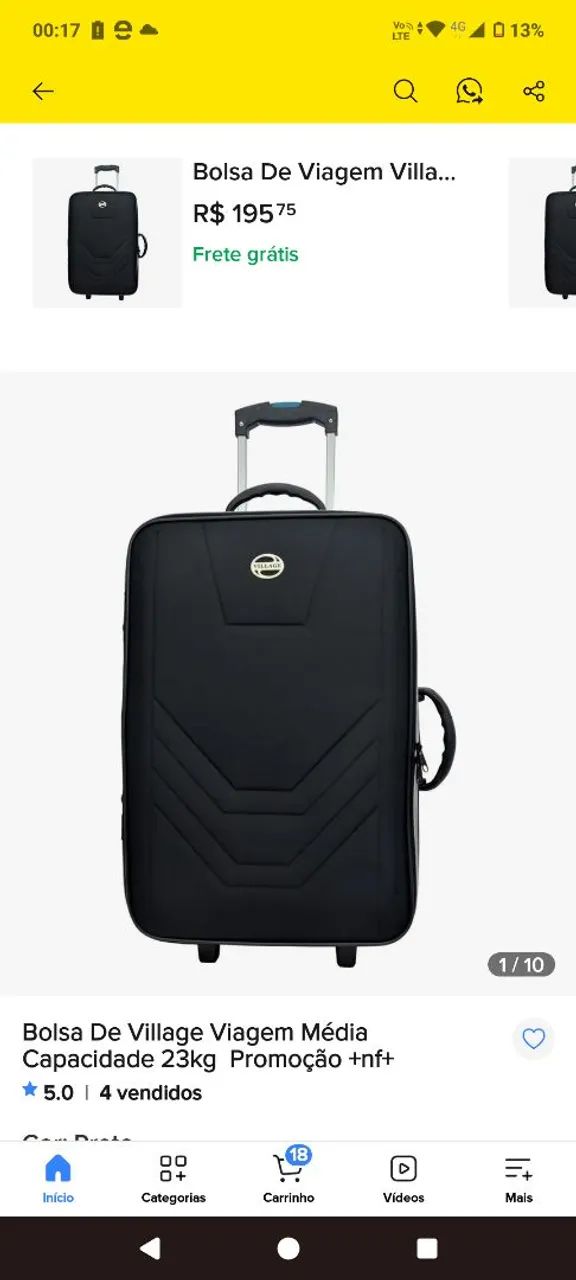 MALA DE  VIAGEM TAMANHO MÉDIO 