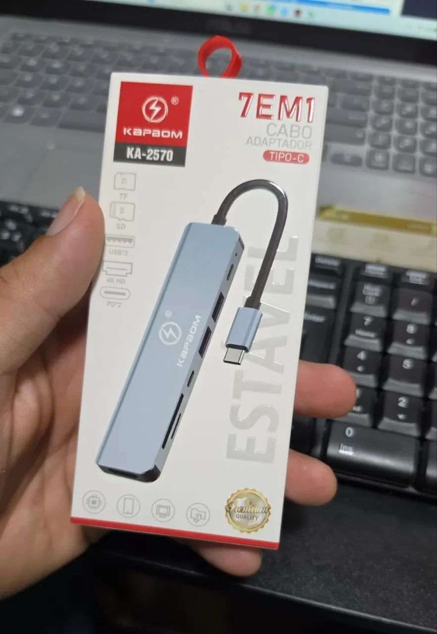 Hub Tipo C 7 em 1 com Hdmi