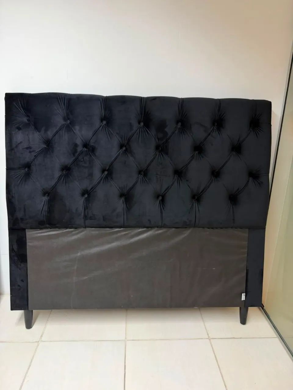 Cabeceira de Cama casal 140cm tecido Suede veludo