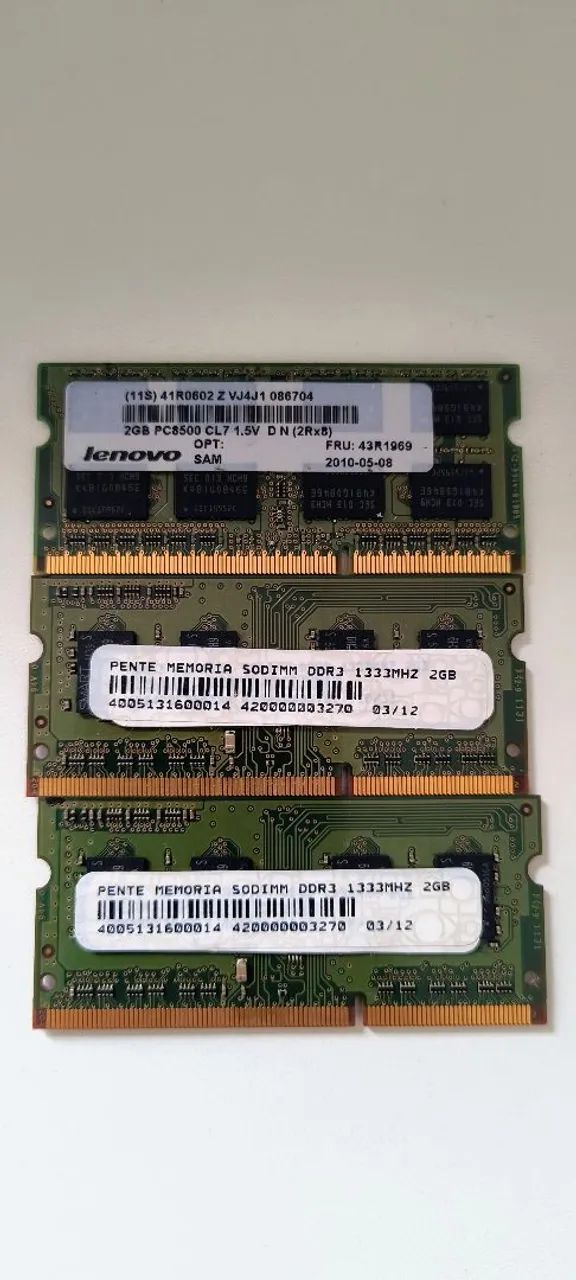 Pente de memória Sodimm DDR3 6GB - Foto 2