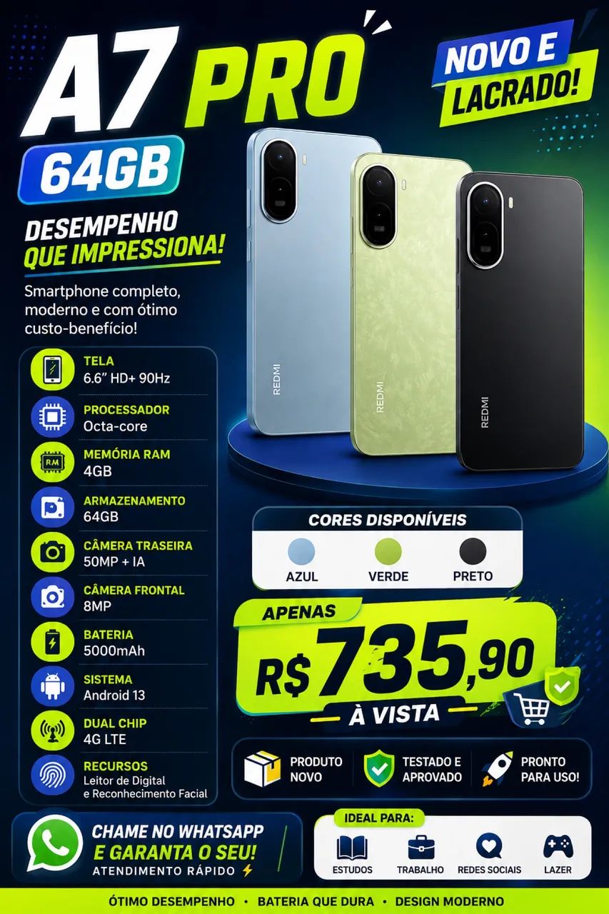 A7 PRO 64GB NOVO E LACRADO