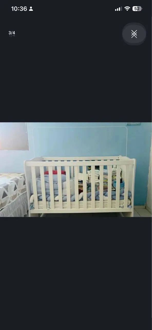 Vendo berço na cor branco  - Foto 3
