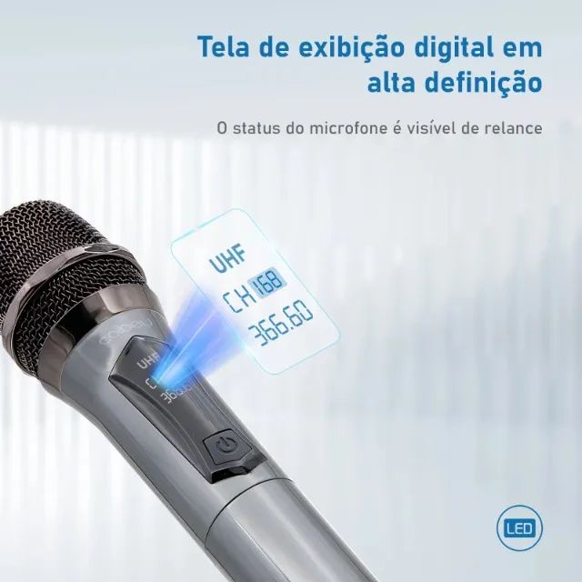 Excelente Par Microfone Sem fio Coibeu / Karaokê / Estilo Sennheiser - Foto 3
