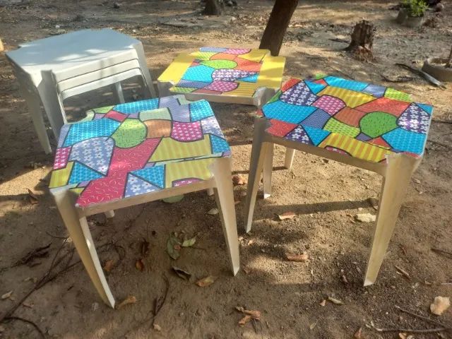 conjunto mesas e cadeiras de plástico - Foto 3