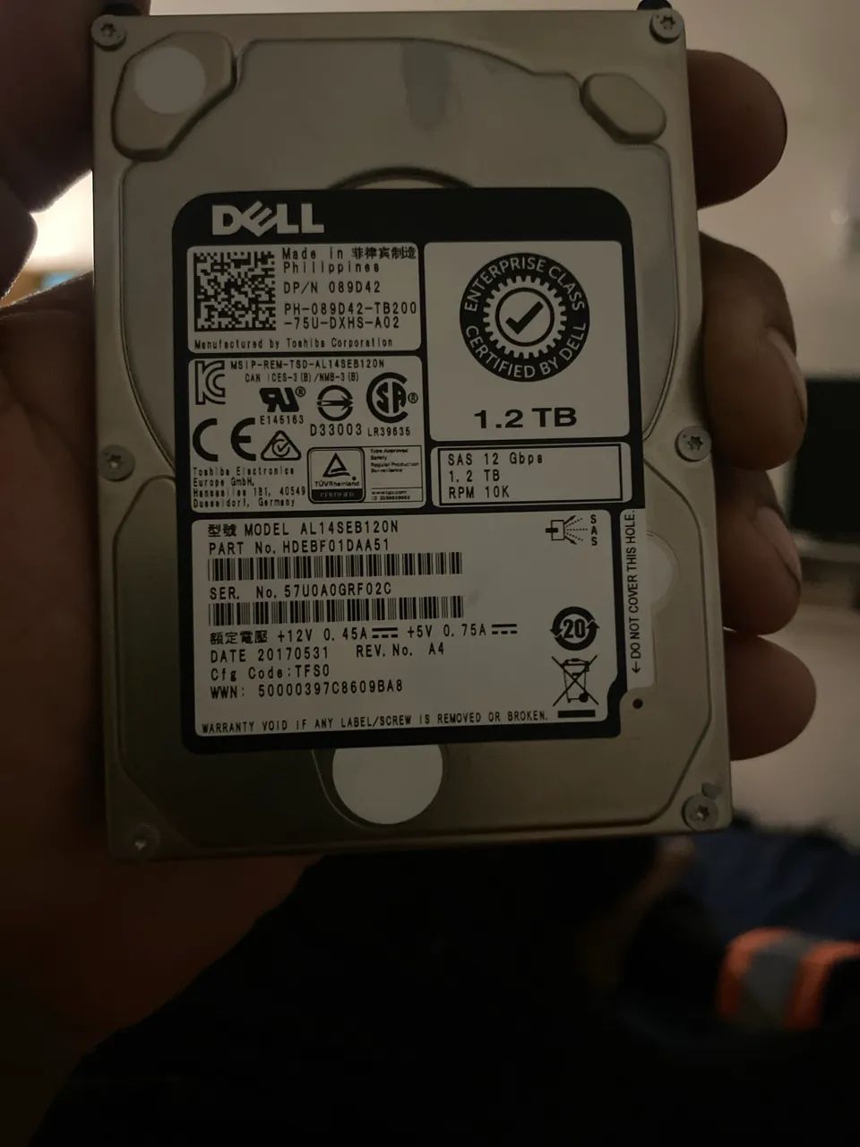 HD SAS 1.2 GB Dell 