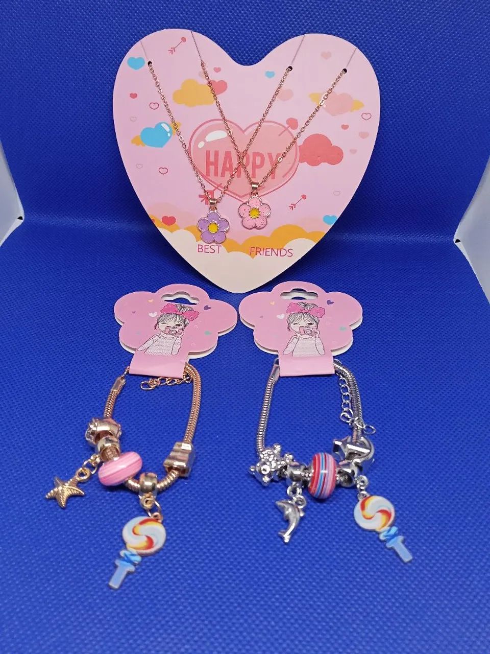 Colar e pulseira infantil atacado 