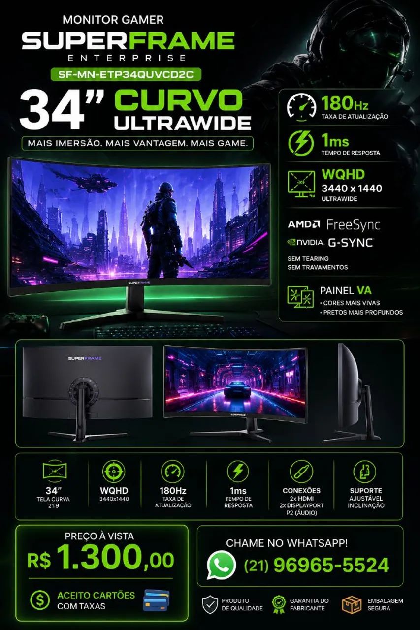 MONITOR GAMER SUPERFRAME ENTERPRISE