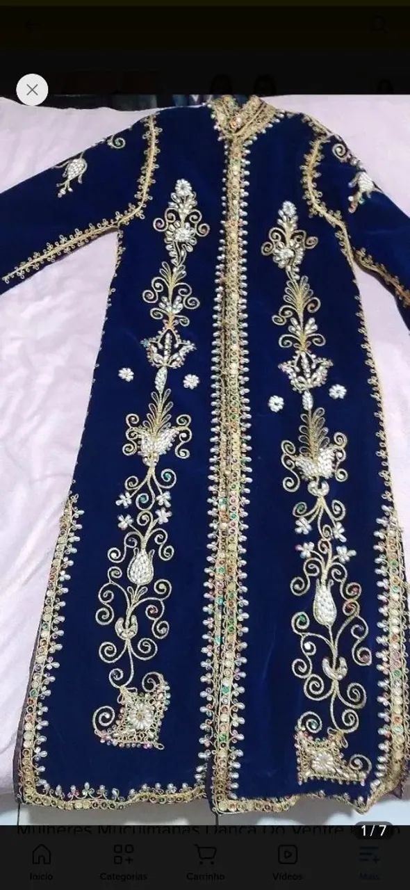 Abaya Dança do Ventre Capa árabe muçulmana luxo
