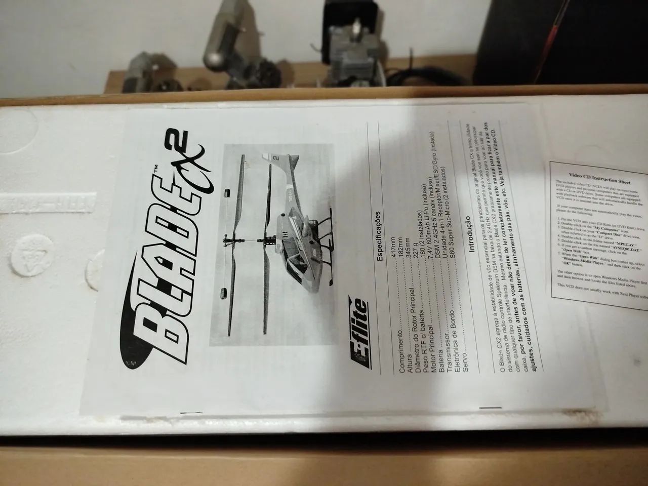 HELI BLADE CX2 COMPLETO COM BATERIA - Foto 3