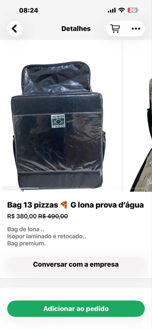 Bag de lona 13 pizzas  - Foto 3