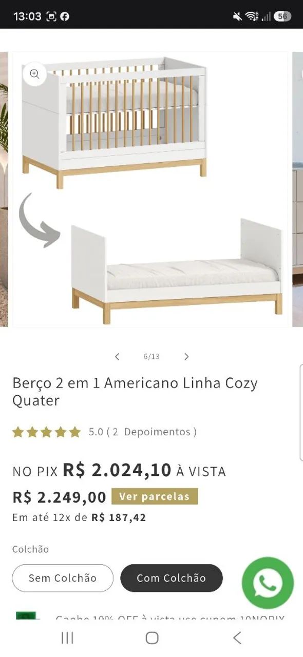 Berço cozy muito bom - Foto 2