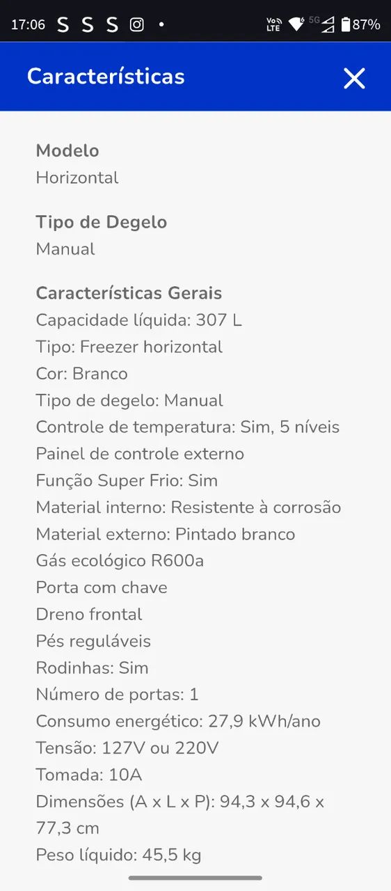 Freezer Consul vertical