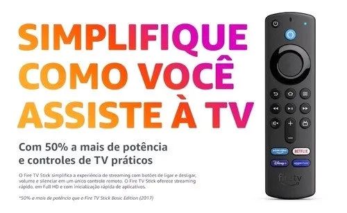Fire TV Stick Amazon com Alexa e Controle Remoto Full HD - 2021, 3ª geração. - Foto 2