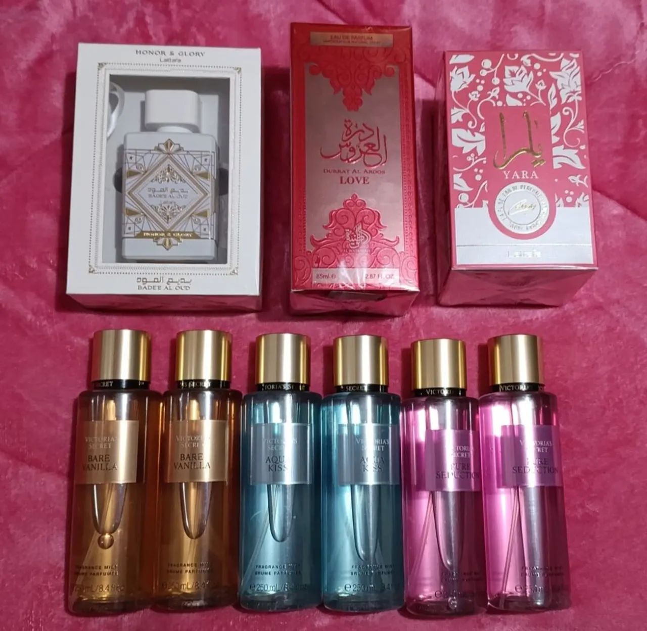 Últimas unidades de Perfumes árabes e Body splash Vs