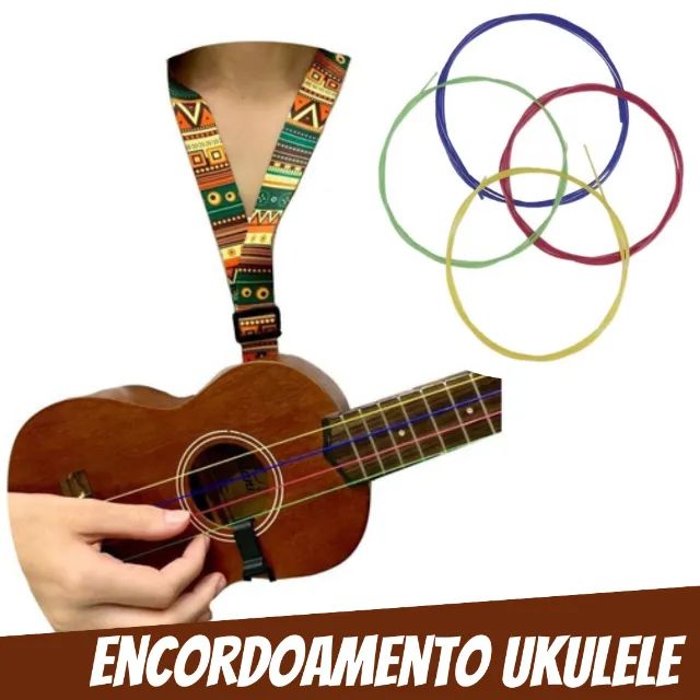 Cordas de Naylon Coloridas Ukulele 21  23  26 Pol - Concert e Soprano _  MS29  