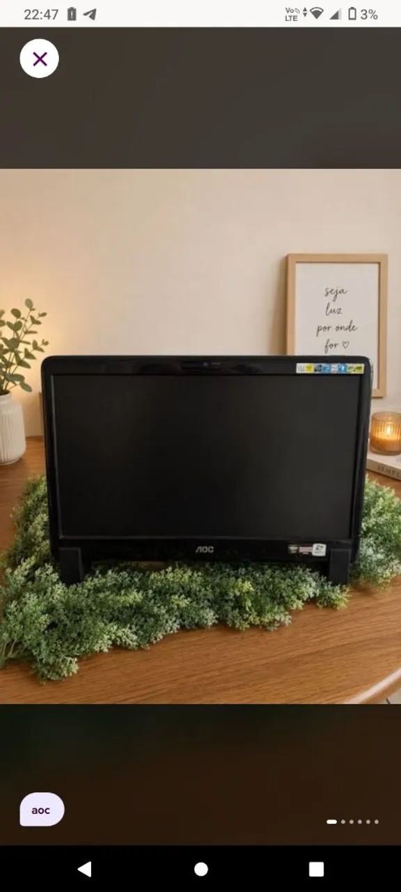 Pc AOC ALL in one AOC faço Olx pay