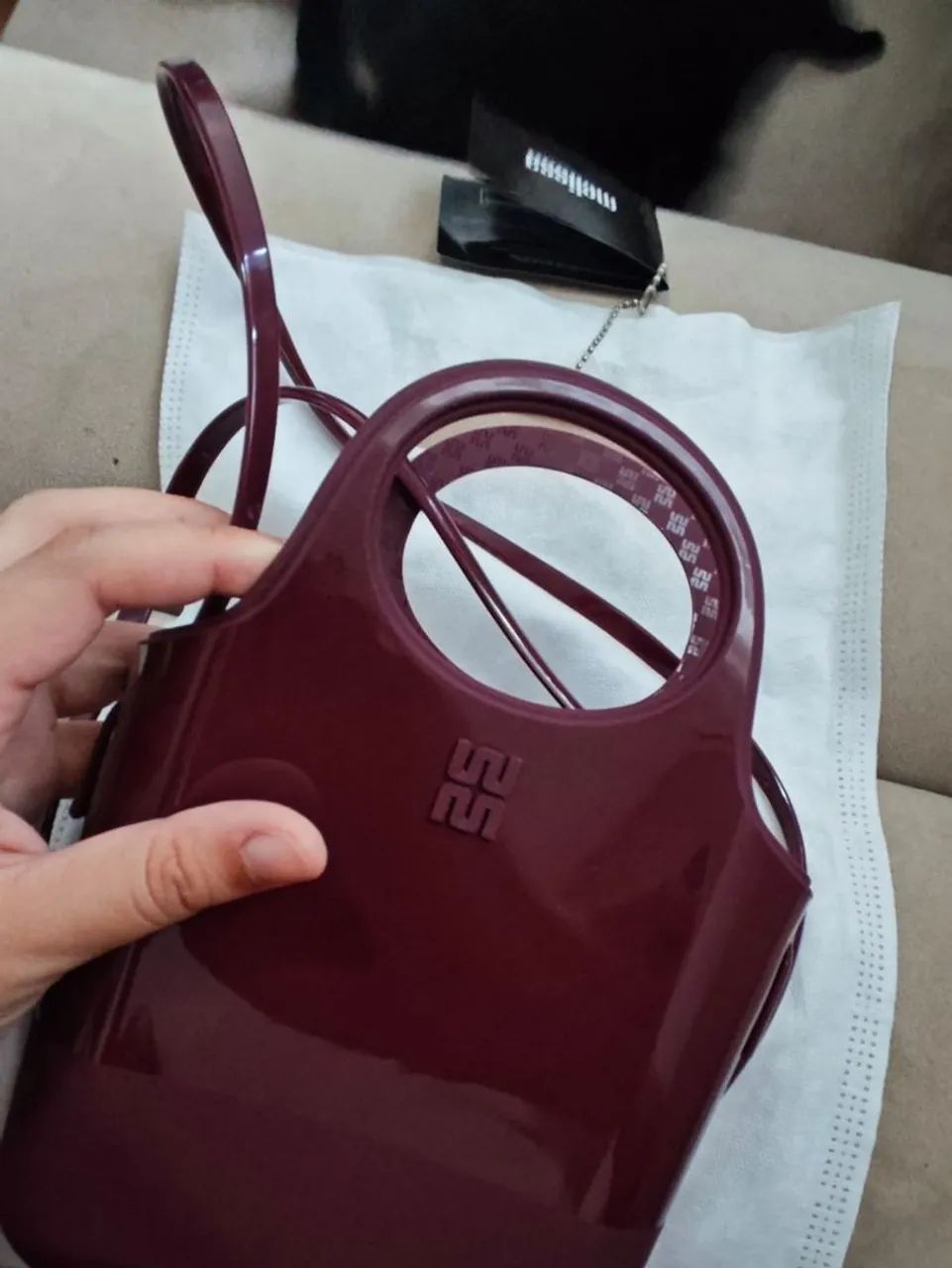 Bolsa melissa tom vinho - Foto 3
