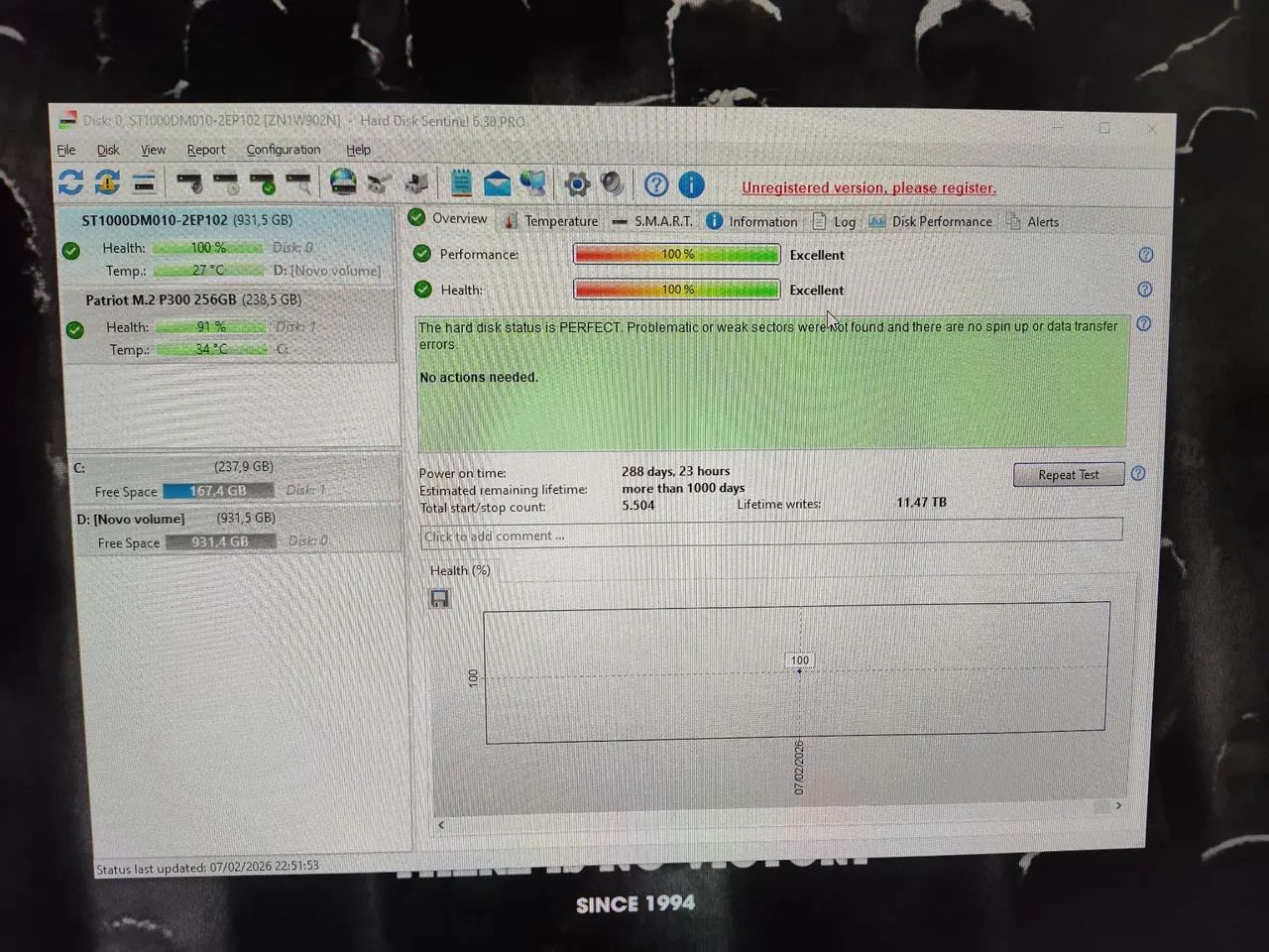 HD 1TB SEAGATE BARRACUDA 100% SAUDÁVEL  - Foto 2
