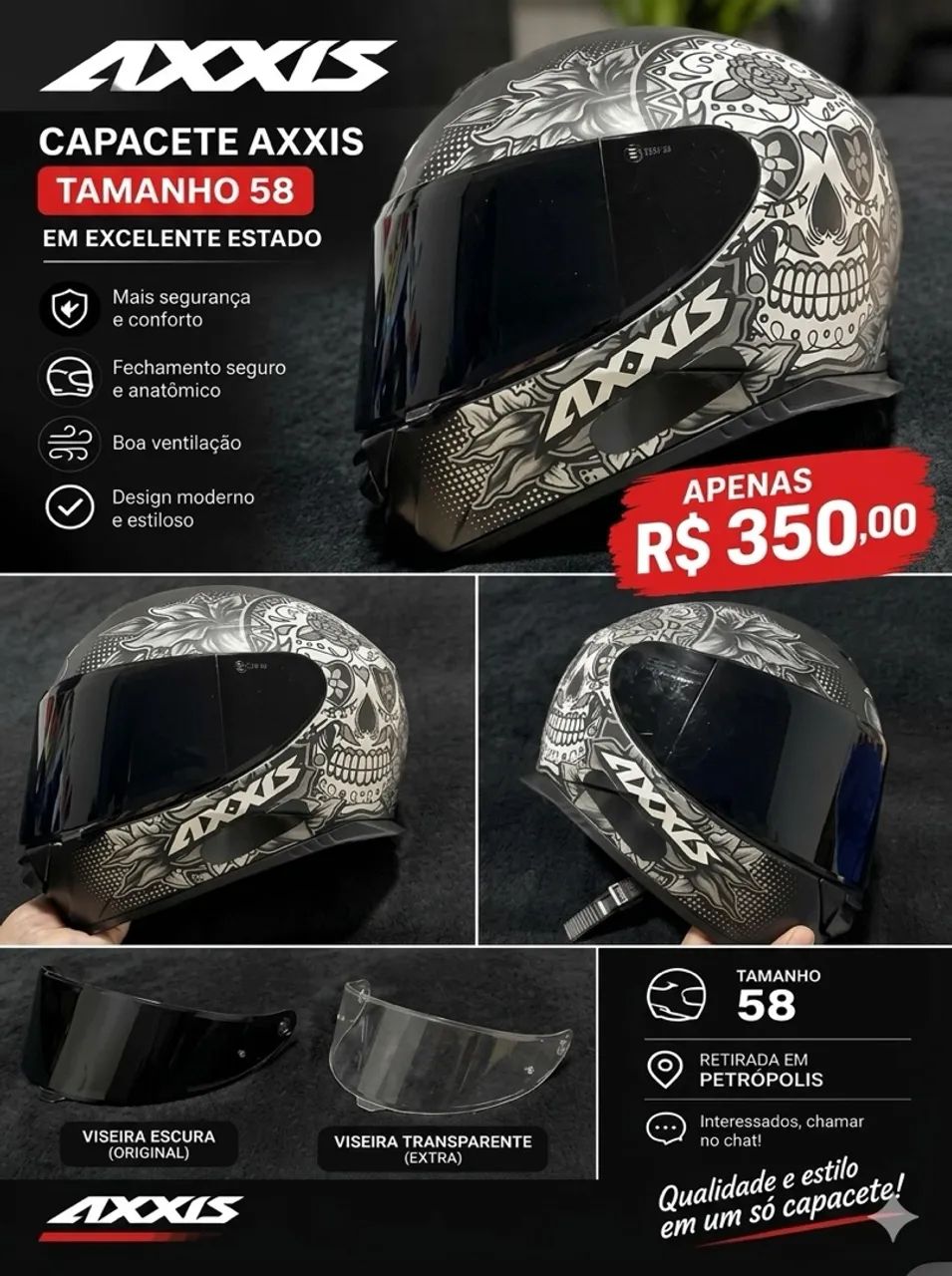 Capacete axxis 58